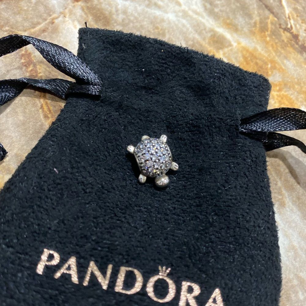 Pave Turtle Pandora Charm - Picture 2 of 3